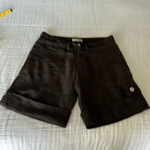 Joie faded linen long cargo shorts. Size 2